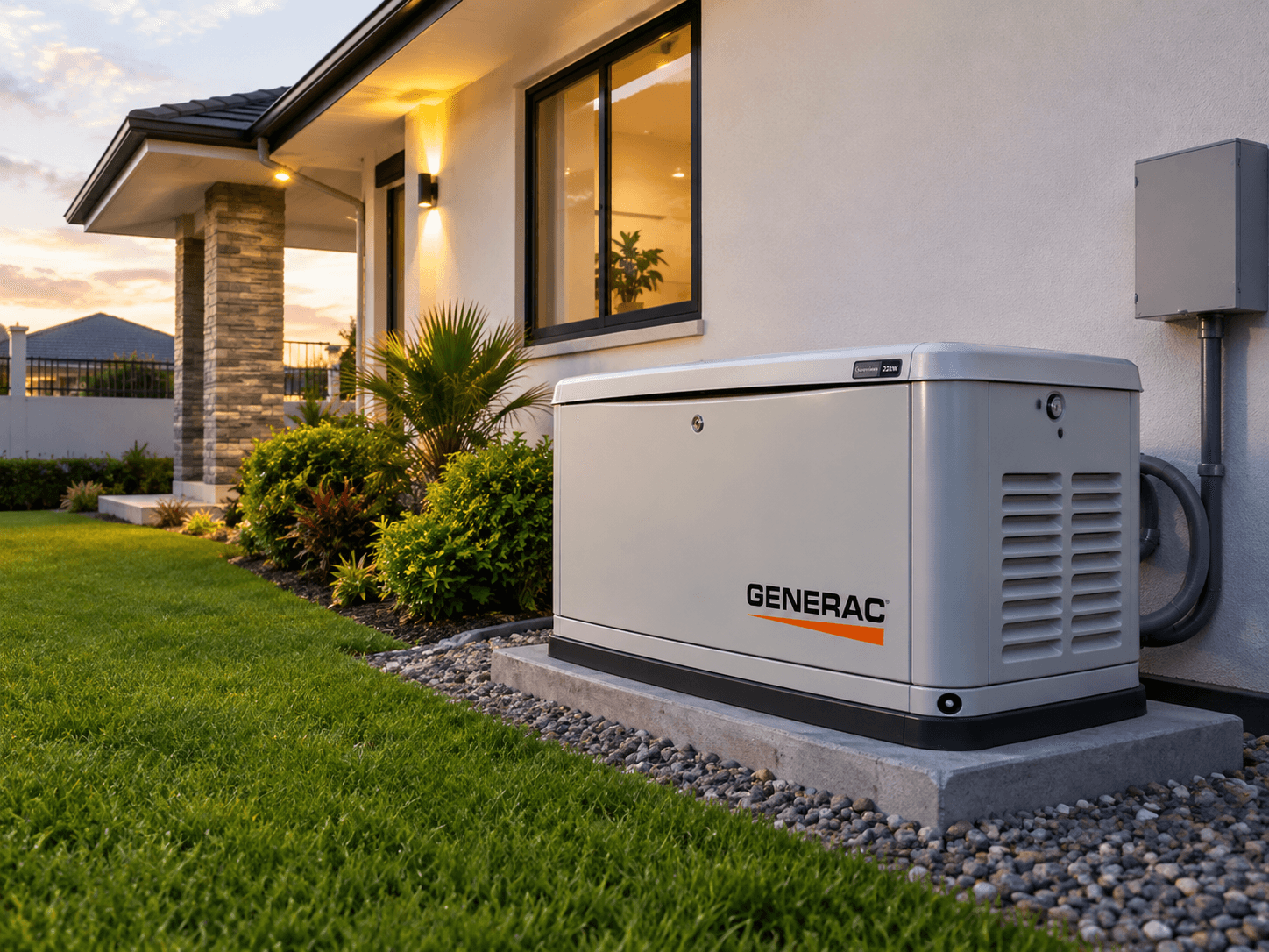 Home standby generator installation