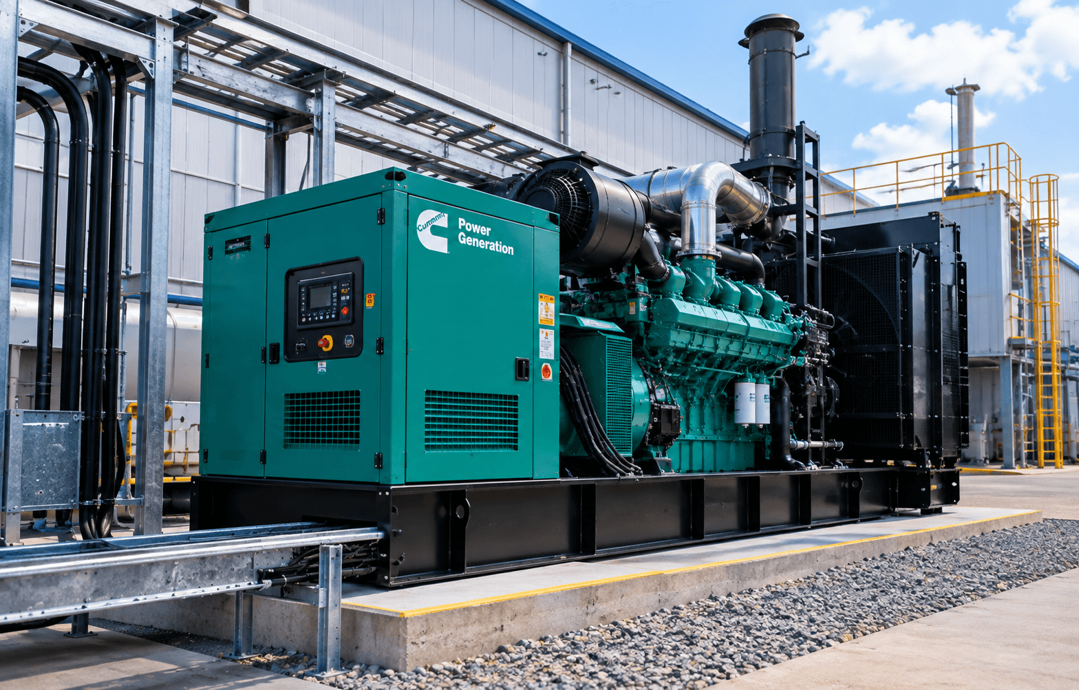 Large-scale industrial generator installation